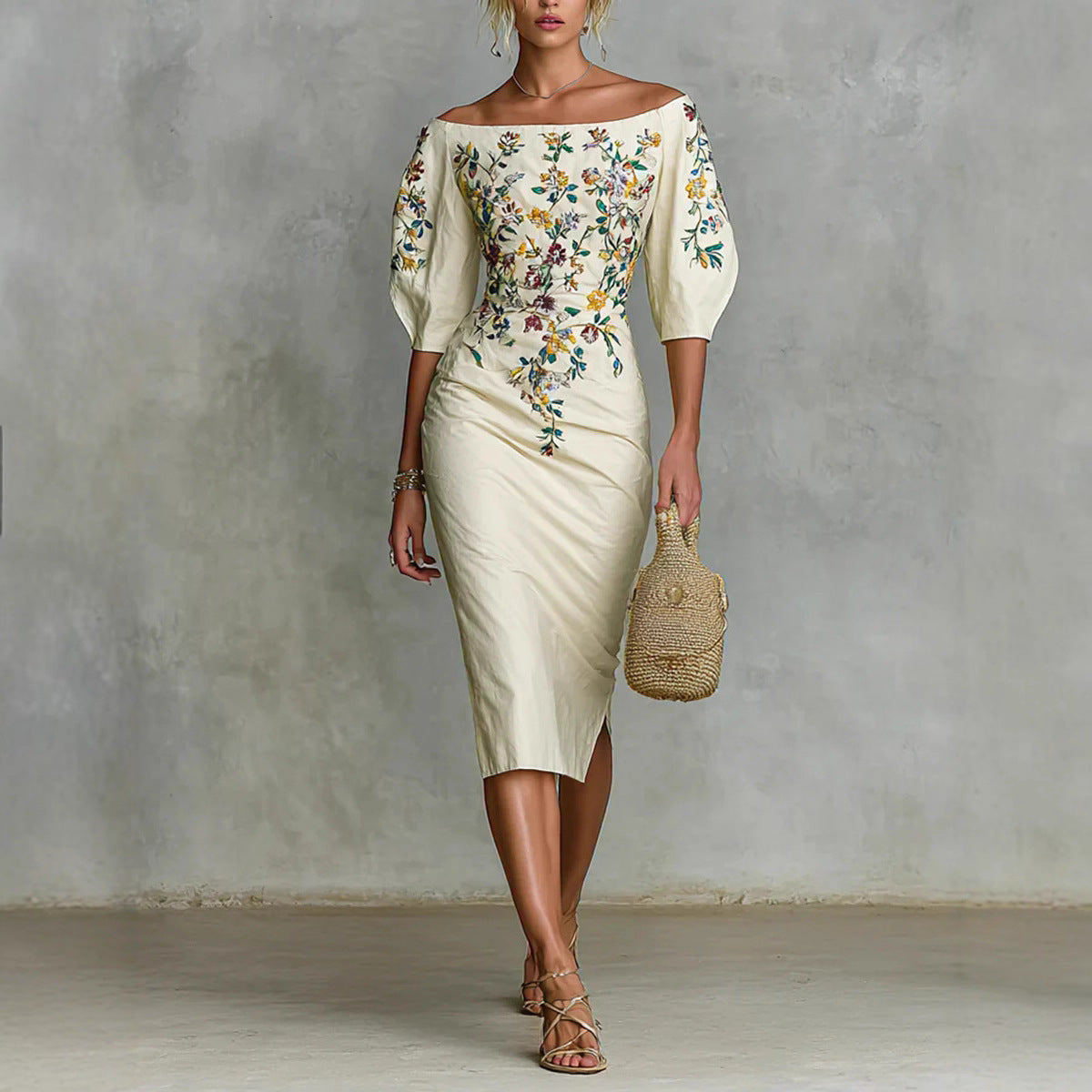 Triplechic™ Off-Shoulder Waist Dress