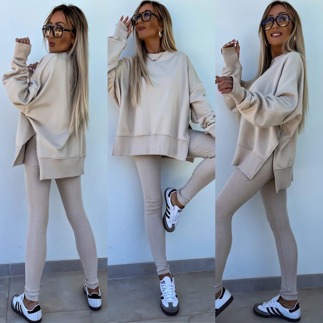 Triplechic ™ Casual Women Sweatshirt Leggings Set