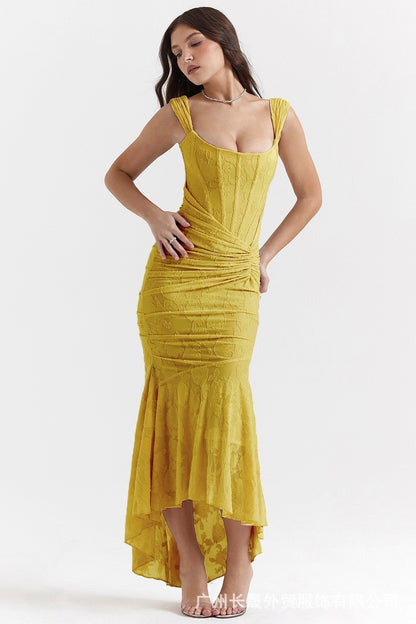 Triplechic™ Off-Shoulder Ruched Evening Dress