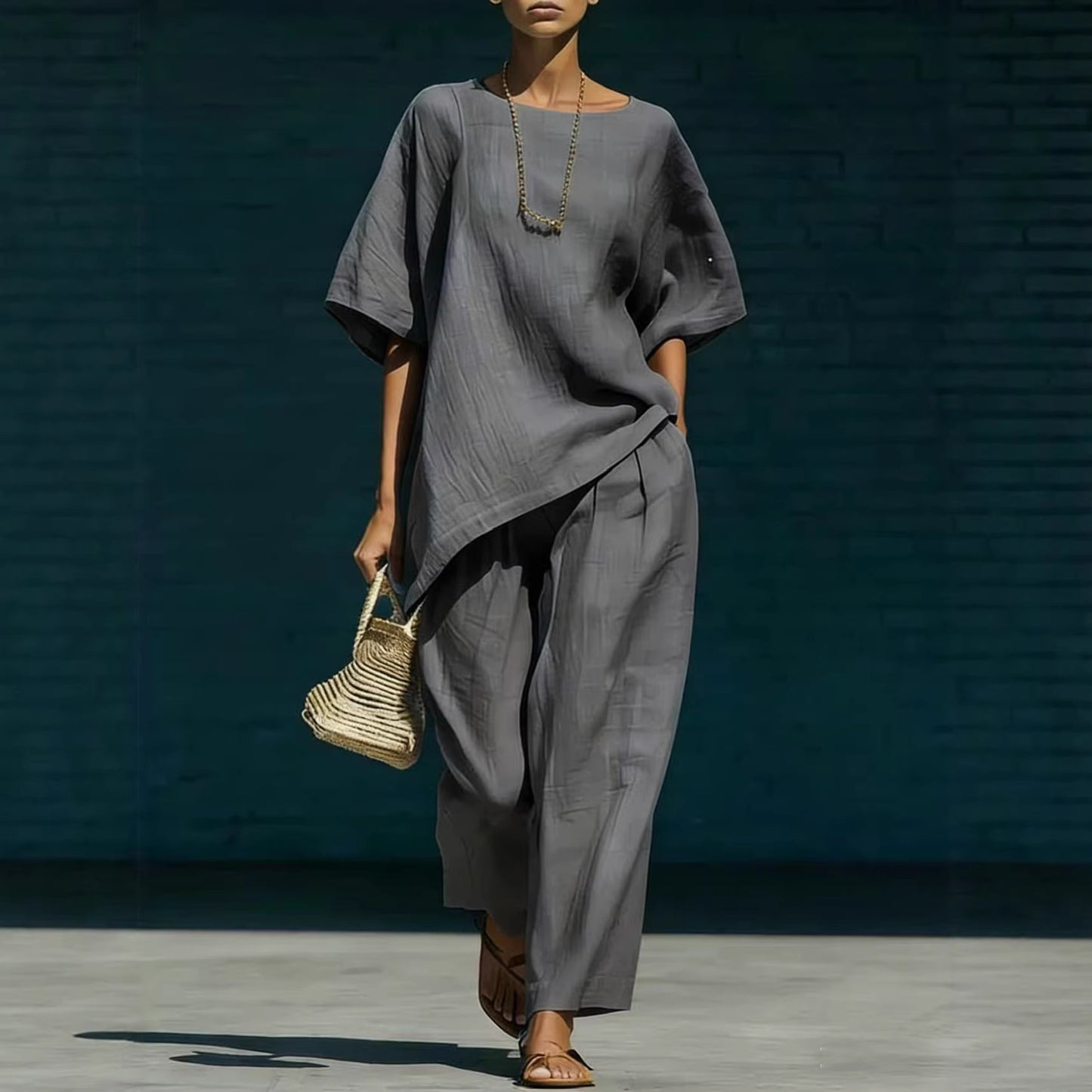 Triplechic™ AsymFlow Wide-Leg Set