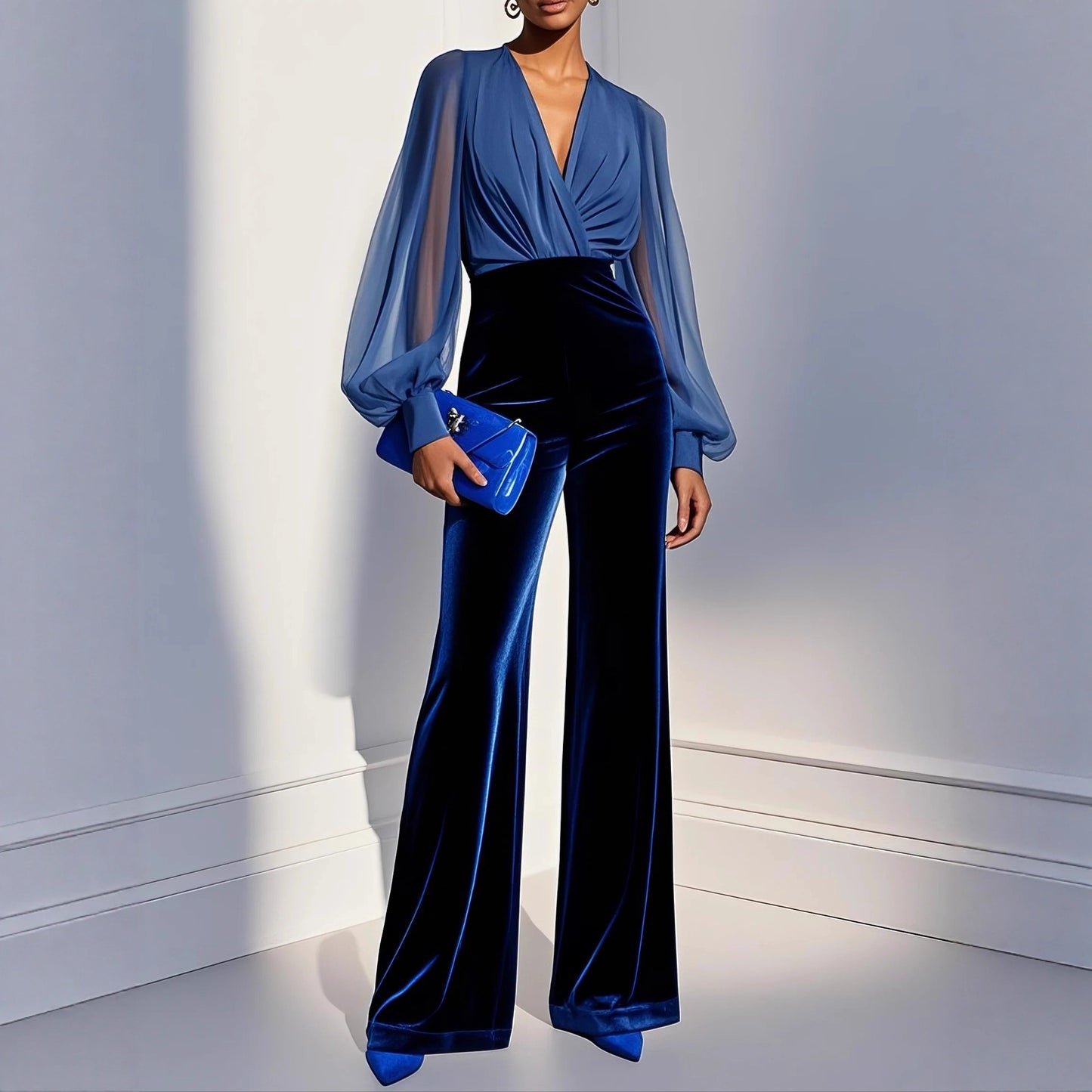 Triplechic™ VelvetNoir Jumpsuit