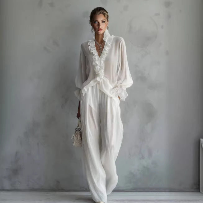 Triplechic™ LaceFlow Wide-Leg Set