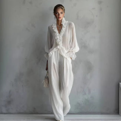 Triplechic™ LaceFlow Wide-Leg Set
