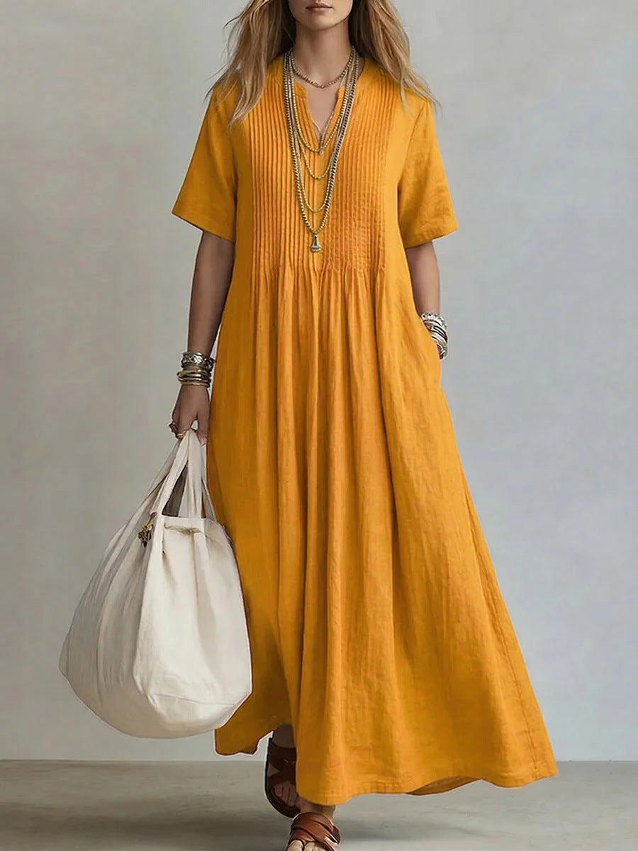 Triplechic™ VEase Pleat Linen Dress