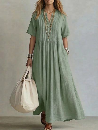 Triplechic™ VEase Pleat Linen Dress