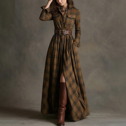 Triplechic™ LapelContour Print Dress