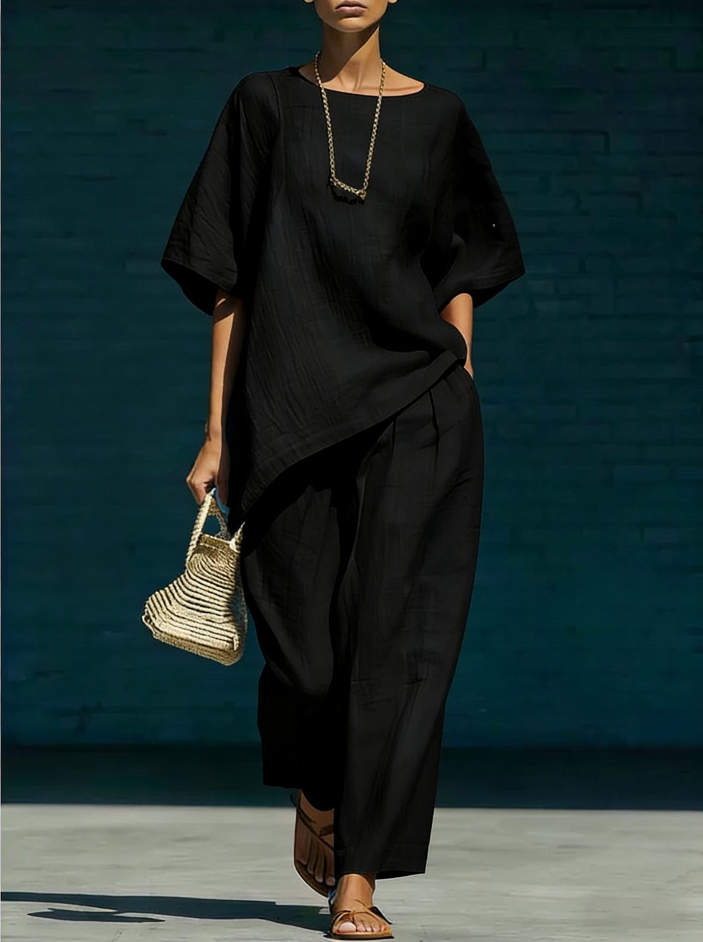 Triplechic™ AsymFlow Wide-Leg Set