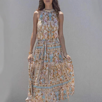 Triplechic™ Bohemian V-Neck Floral Maxi Dress