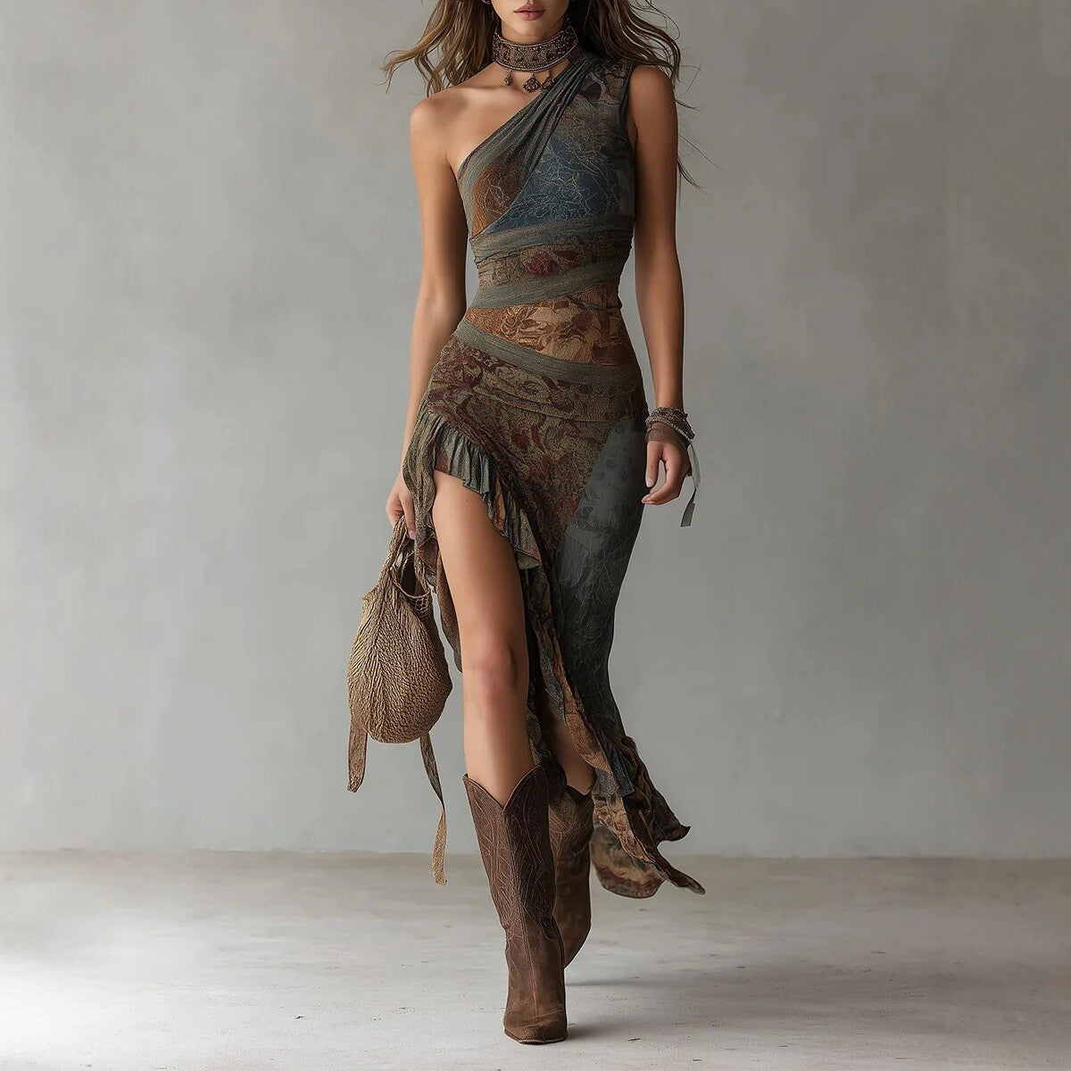 Triplechic™ RetroSlit Flow Dress