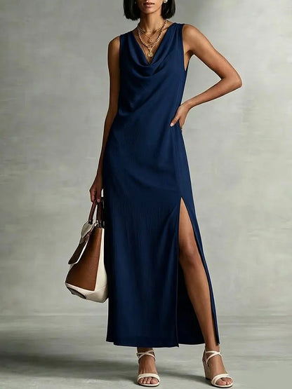 Triplechic™ DrapeSculpt Slit Dress