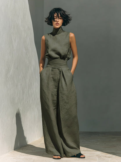 Triplechic™ LinenEase Wide-Leg Set