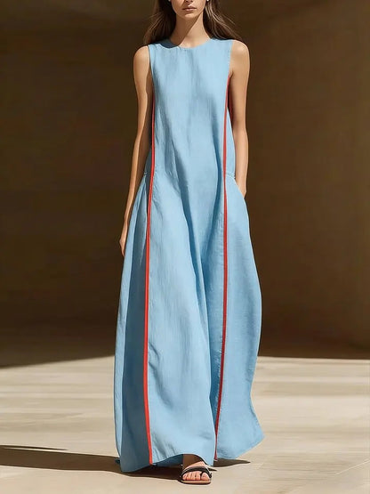 Triplechic™ LinenStripe Flow Dress