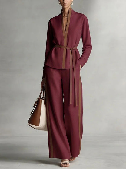 Triplechic™ MandarinContour Wide-Leg Set