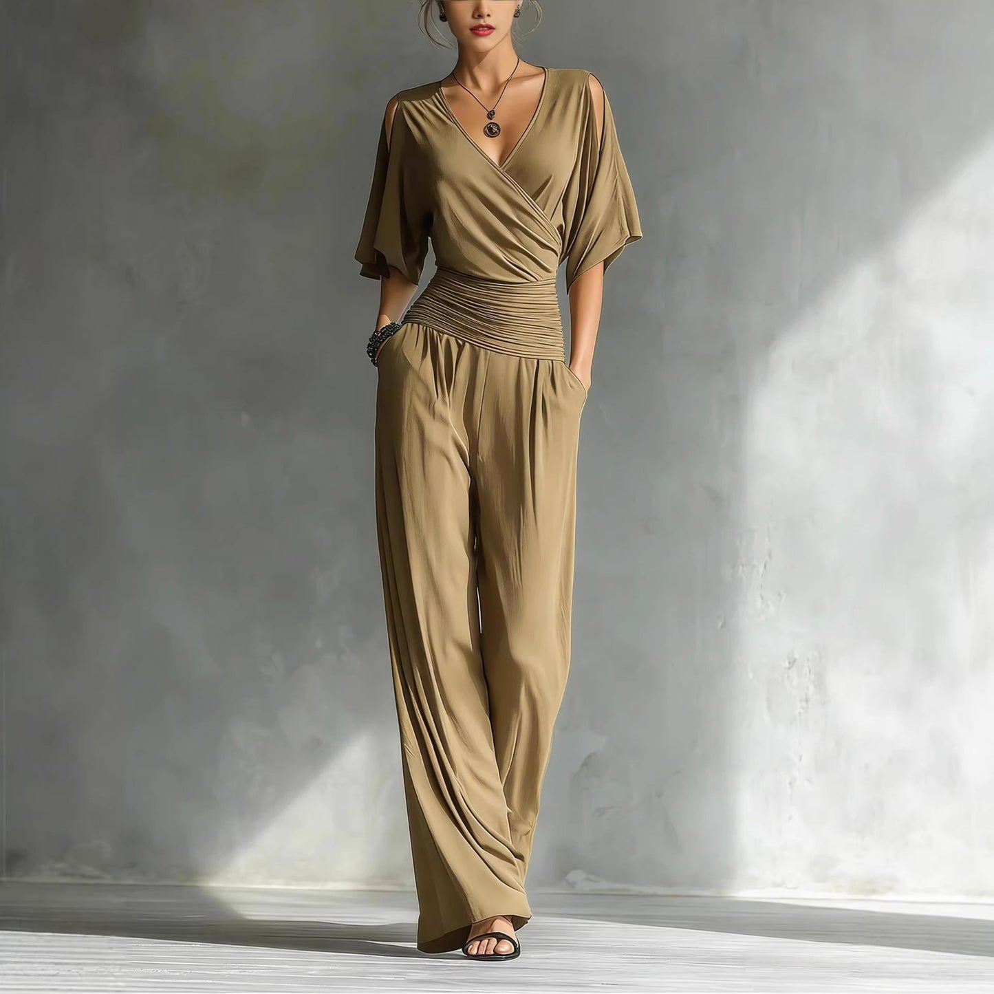 Triplechic™ OffV Contour Jumpsuit