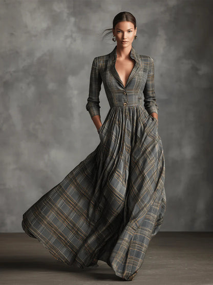 Triplechic™ PlaidVela Maxi Skirt