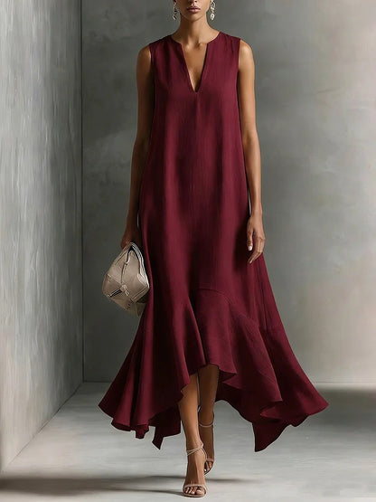 Triplechic™ DeepV AsymContour Dress