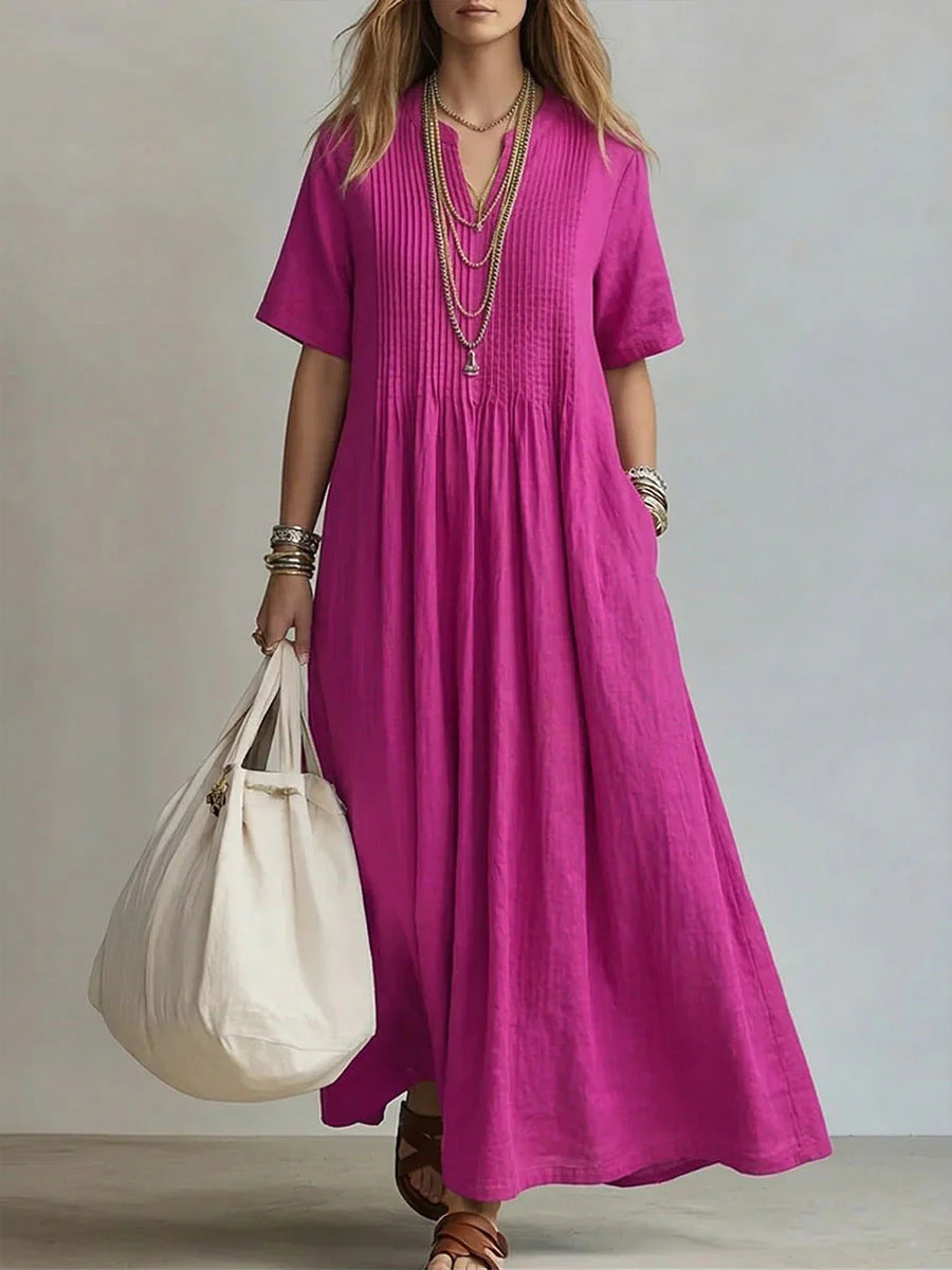Triplechic™ VEase Pleat Linen Dress