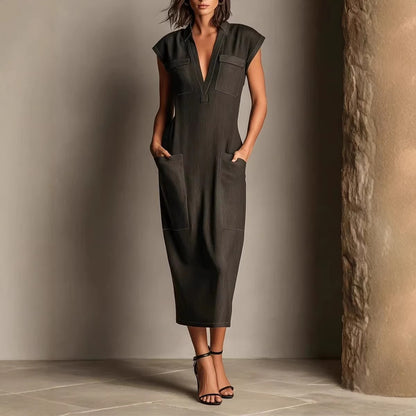 Triplechic™ StandEase Linen Dress