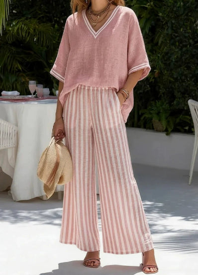 Triplechic™ StripeFlow Tunic Set