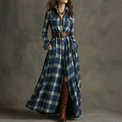Triplechic™ LapelContour Print Dress