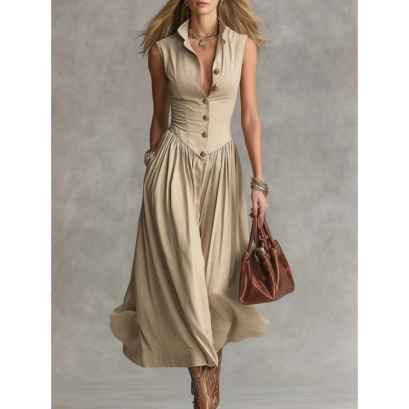 Triplechic™ LapelContour Maxi Dress
