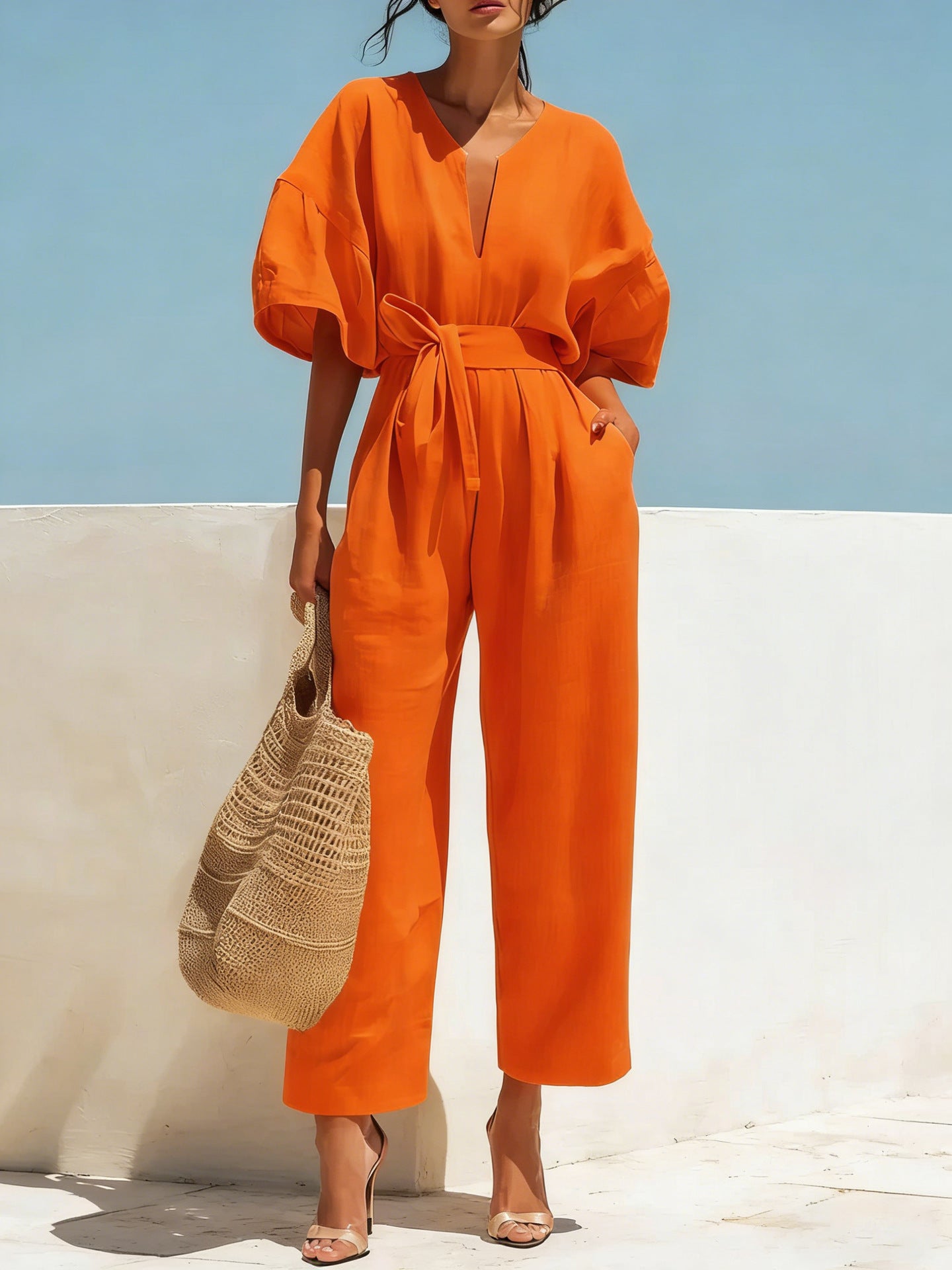 Triplechic™ LinenV Ease Jumpsuit