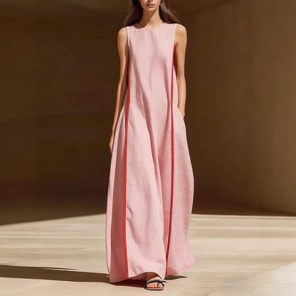 Triplechic™ LinenStripe Flow Dress