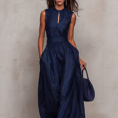 Triplechic™ BlueStripe Contour Jumpsuit