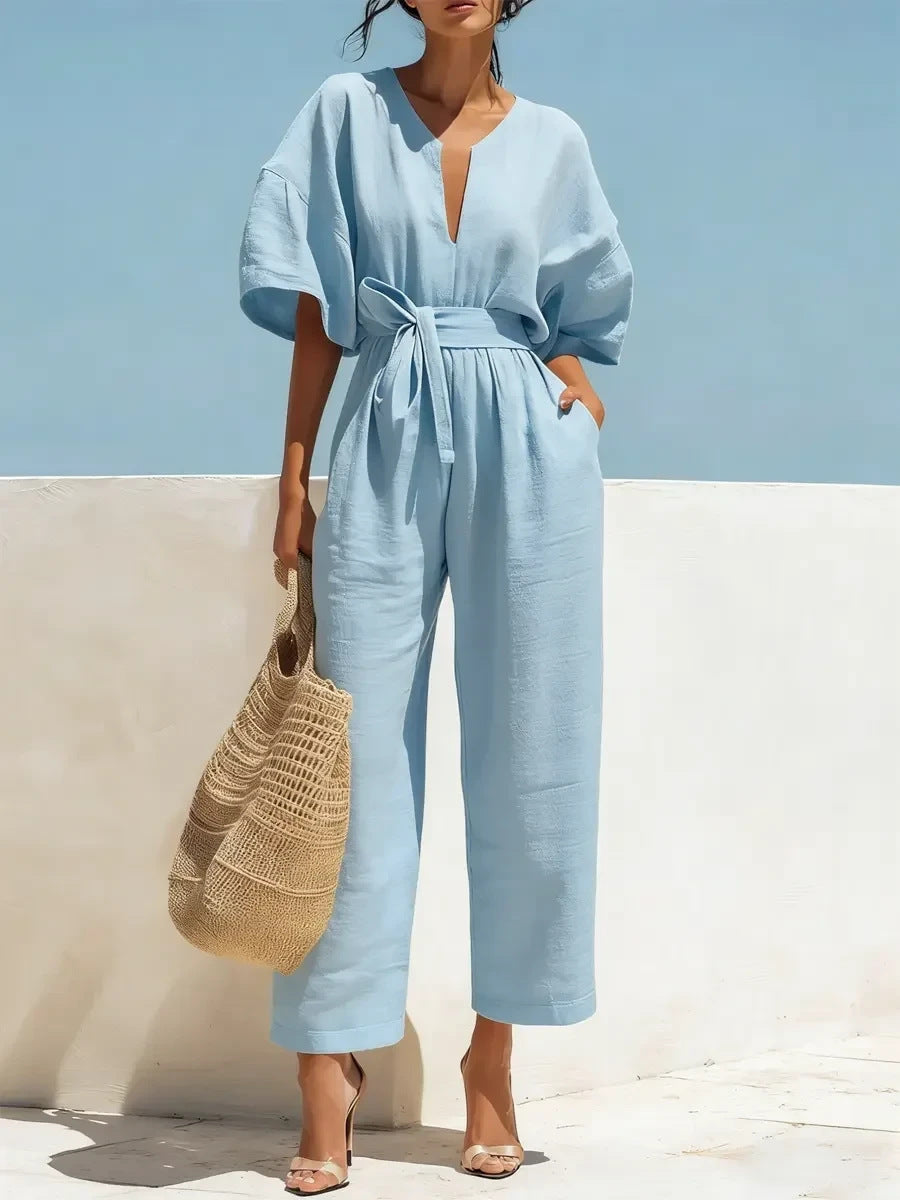 Triplechic™ LinenV Ease Jumpsuit