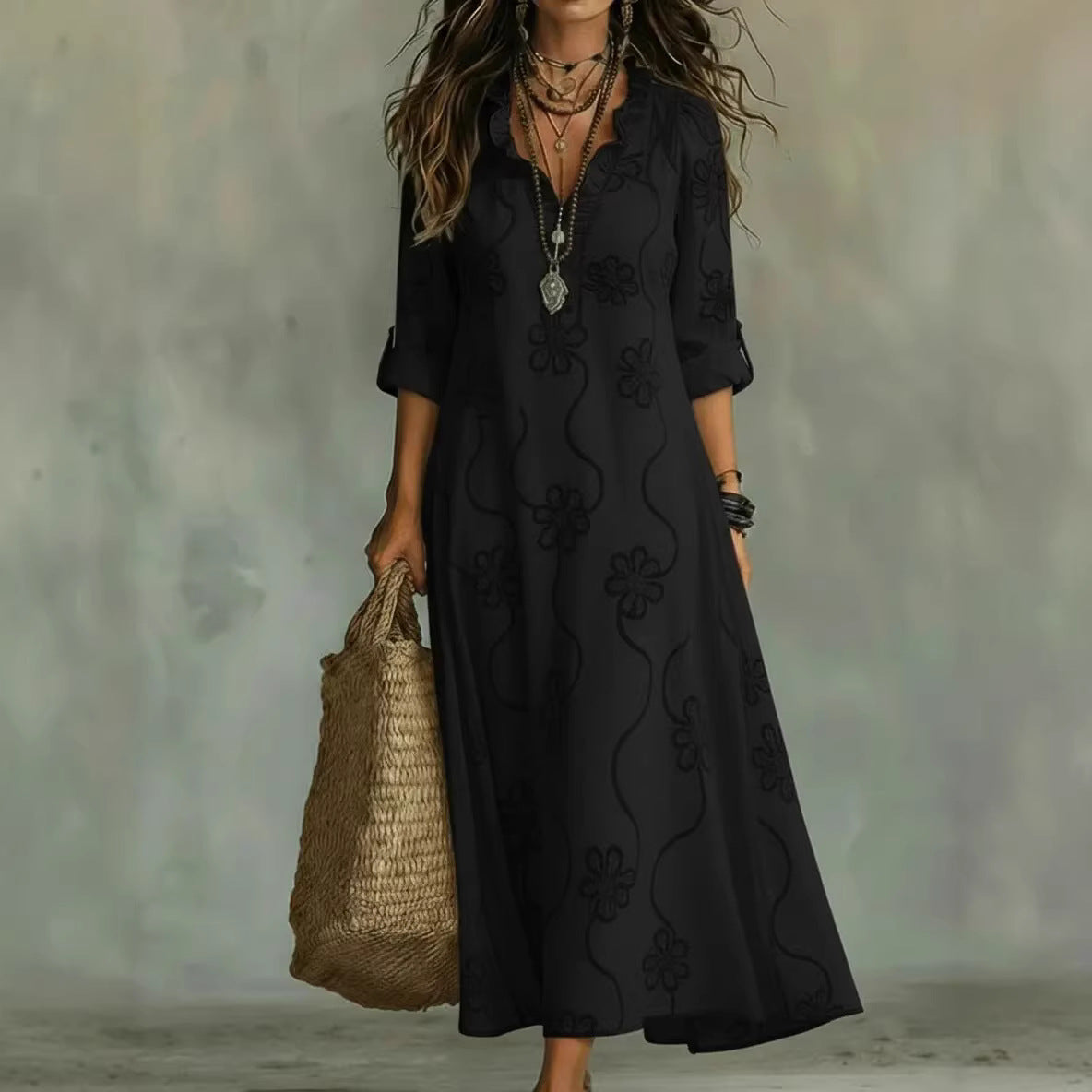 Triplechic™ PrintFlow Robe Dress