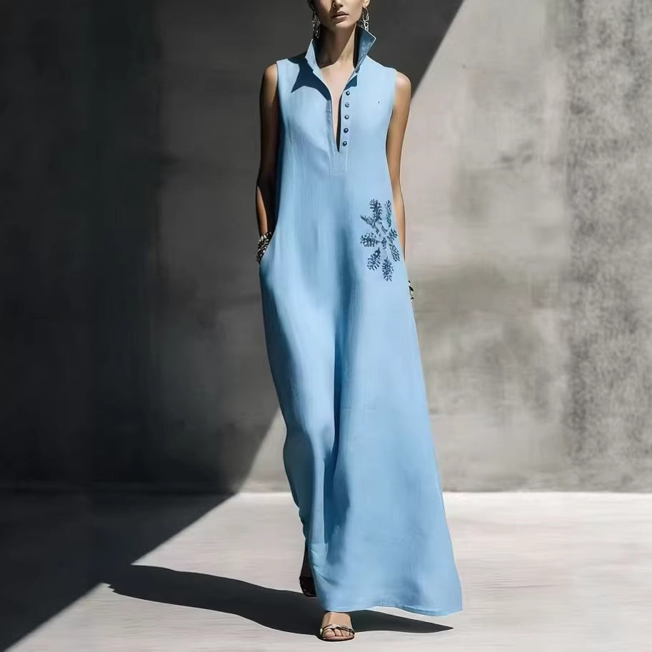 Triplechic™ PrintPocket Mandarin Dress