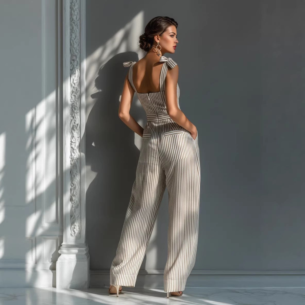 Triplechic™ LinenFlow Stripe Jumpsuit