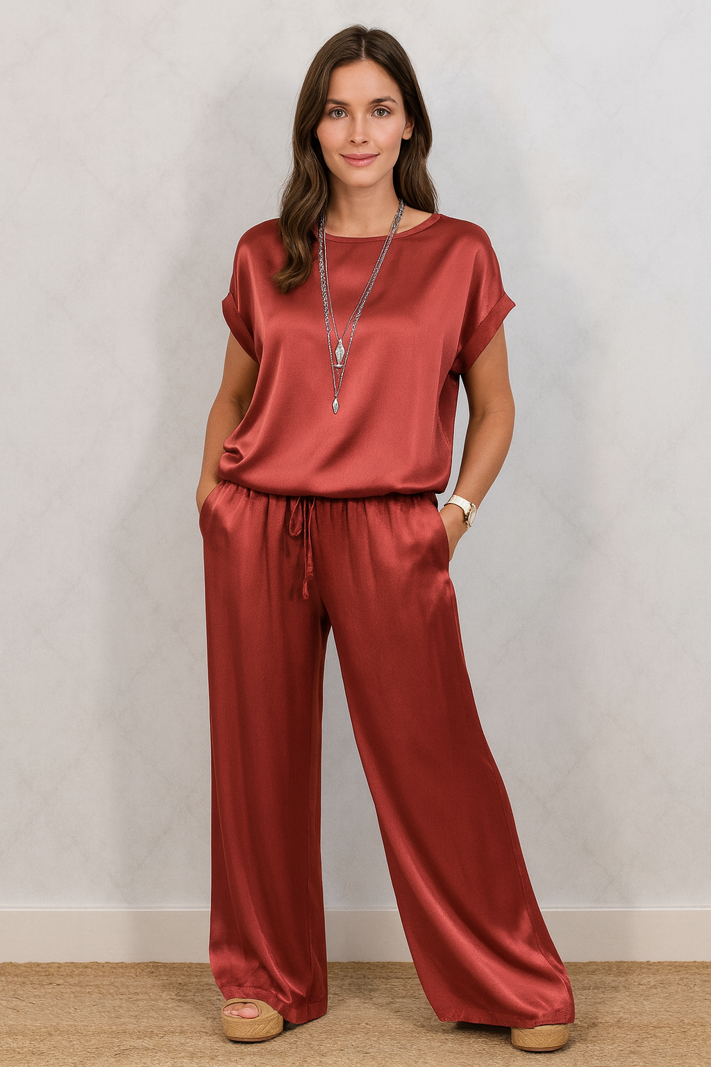 Triplechic™ Effortless Flow Shirt & Wide-Leg Set