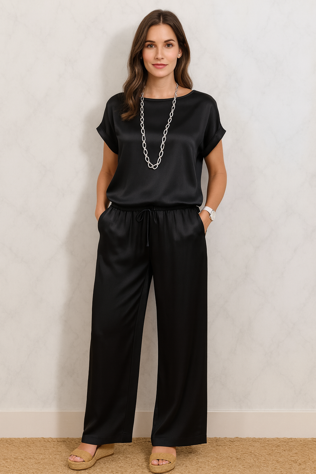 Triplechic™ Effortless Flow Shirt & Wide-Leg Set