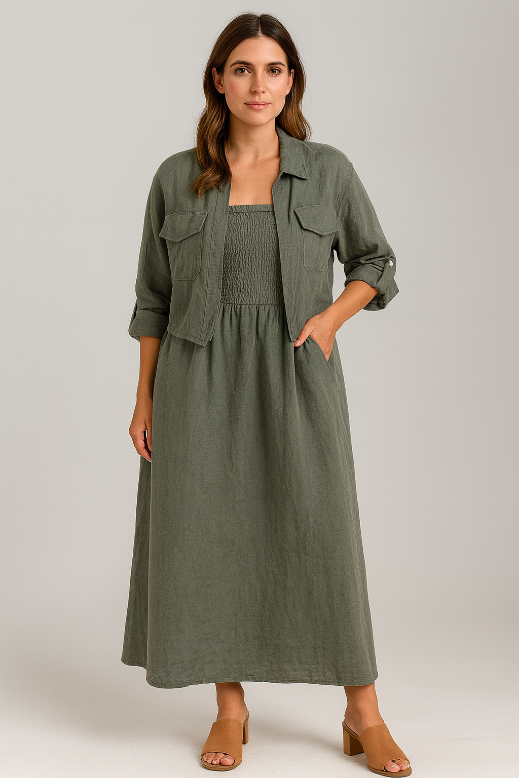 Triplechic™ Chic Cardigan & Suspender Skirt Set