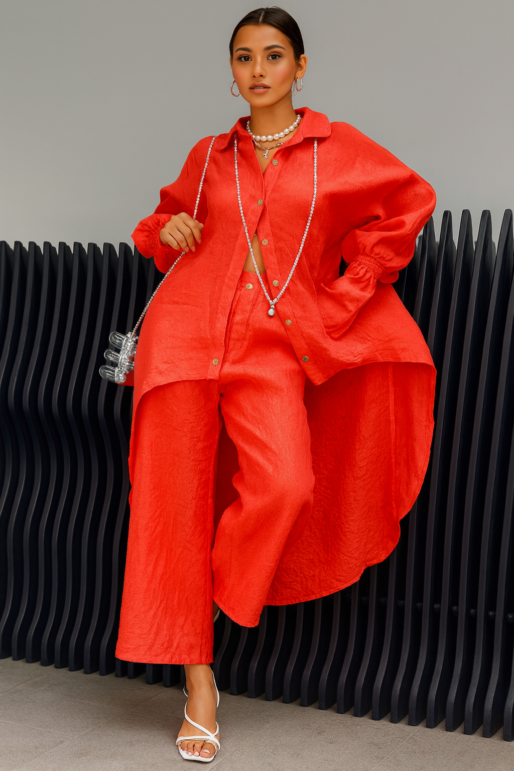 Triplechic™ Cotton & Linen Wide-Leg Set