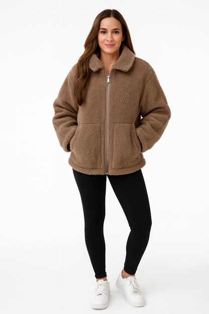 Triplechic™ Cozy Lapel Fleece Coat