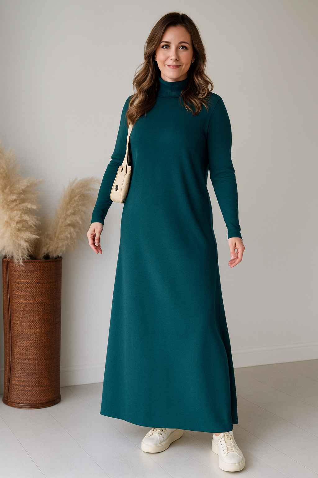 Triplechic™ Sleek Turtleneck Side-Slit Set