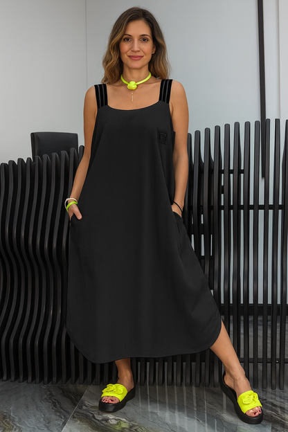 Triplechic™ Striped Sleeveless Strap Dress