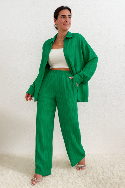 Triplechic™ Relaxed Collar Cardigan Suit