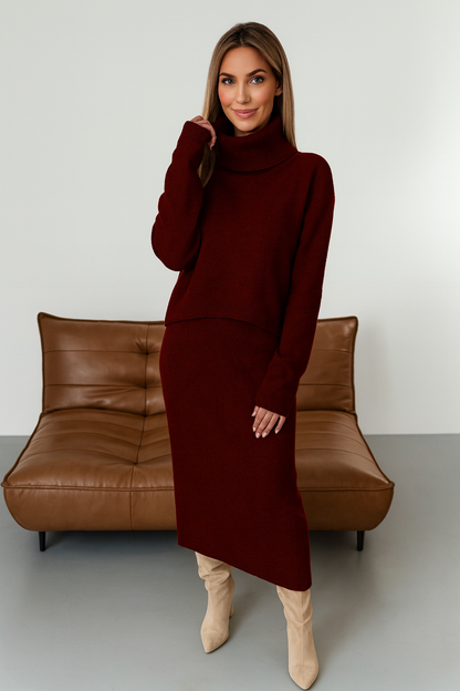 Triplechic™ Elegant Knit Skirt Set