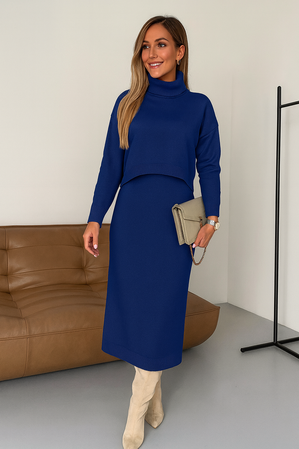 Triplechic™ Elegant Knit Skirt Set