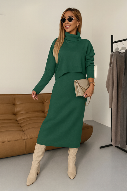 Triplechic™ Elegant Knit Skirt Set