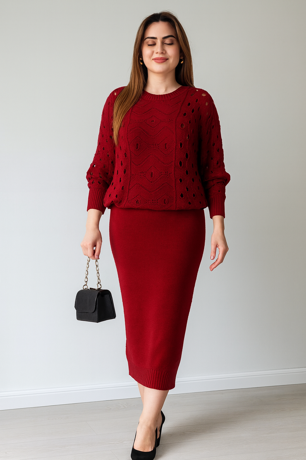 Triplechic™ Knit Skirt Set