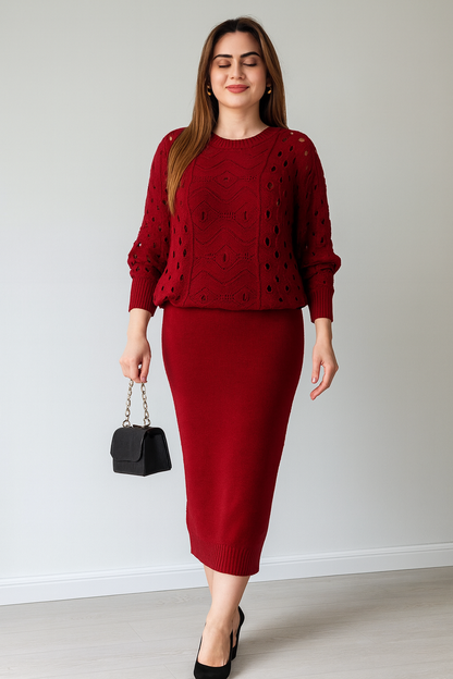 Triplechic™ Knit Skirt Set