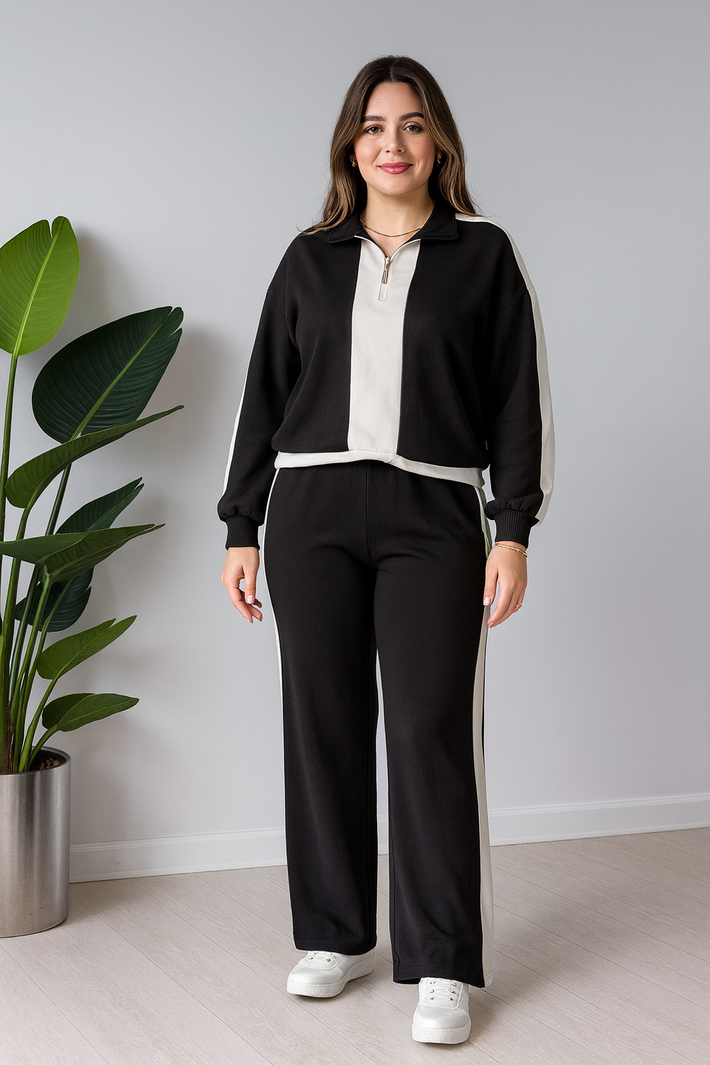 Triplechic™ Contrast Lounge Sweater Set