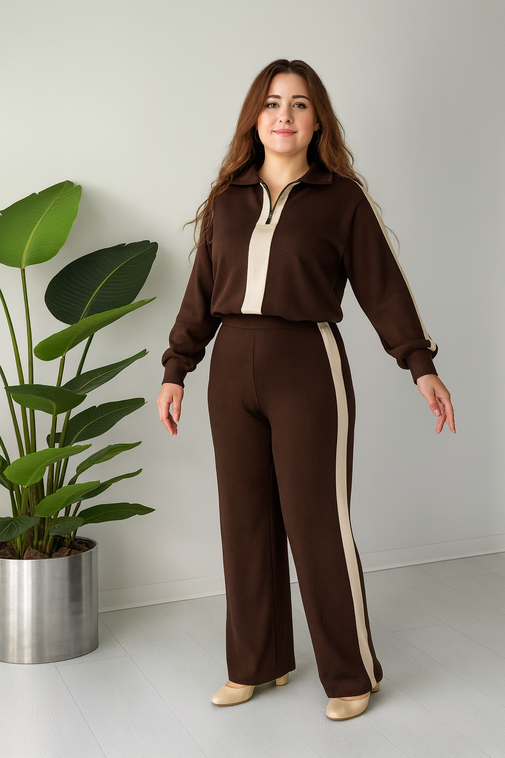 Triplechic™ Contrast Lounge Sweater Set