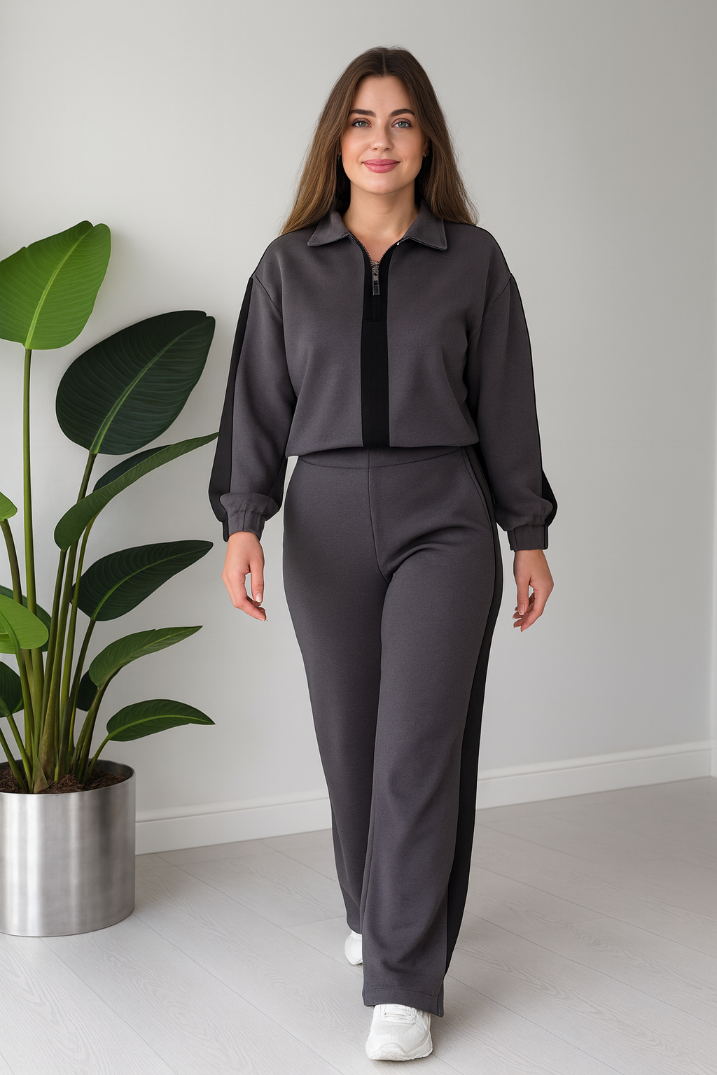 Triplechic™ Contrast Lounge Sweater Set