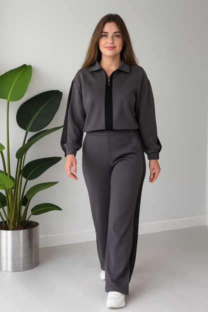 Triplechic™ Contrast Lounge Sweater Set