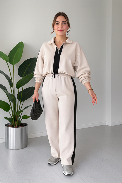 Triplechic™ Contrast Lounge Sweater Set